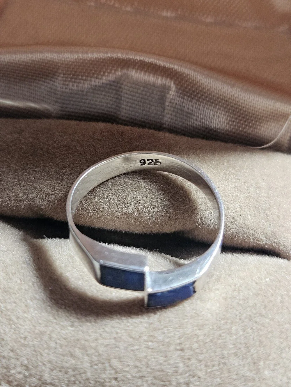 Vintage Sterling Silver Lapis Lazuli Gem Stone Sterling Silver Ring Size 6